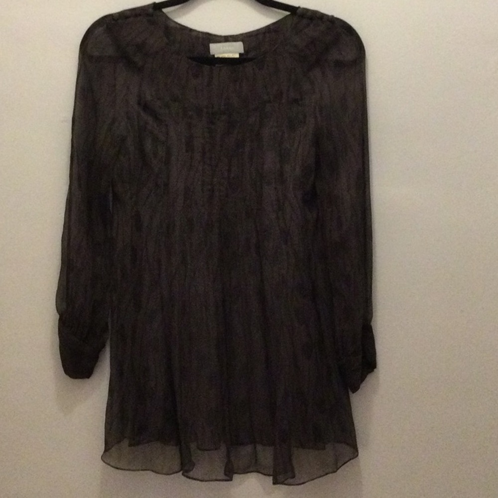 Farhi Chocolate Sheer top with Camisole